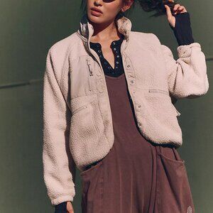 Hit The Slopes Fleece Jacket Color Muted Beige